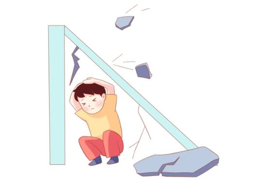 地震时被困在室内正确的自我保护动作是