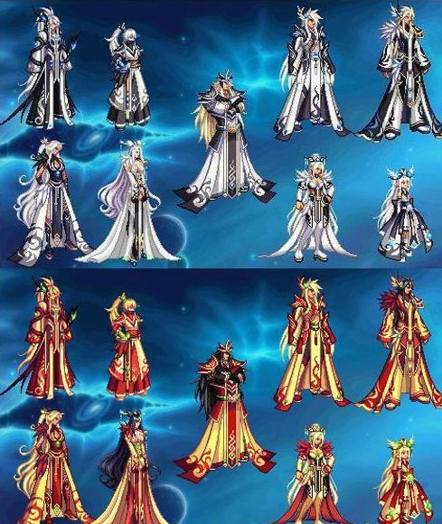 dnf天空套1到12套外观图片大全分享