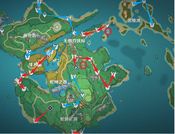 原神刀镡采集路线总览