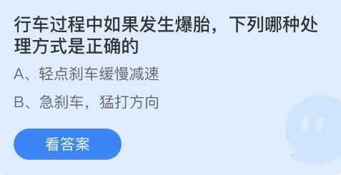行车过程中如果发生爆胎,下列哪种处理方式是正确的