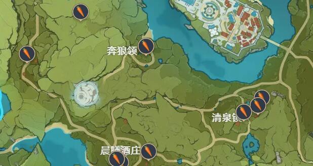 原神2.6百货奇货第二天材料分布图