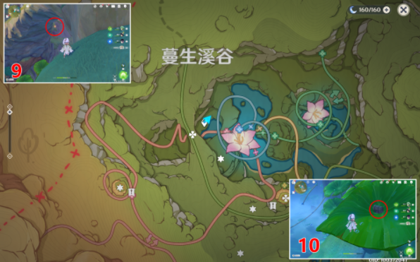原神3.8蔓生溪谷南礼券全收集攻略 蔓生溪谷南礼券位置分布图介绍[多图]图片4