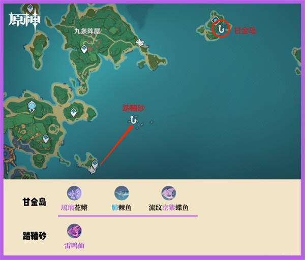 原神全部钓鱼点具体位置大全攻略详细介绍