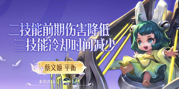 王者荣耀蔡文姬技能调整了什么2