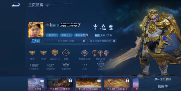 王者荣耀主页装扮怎么获得5
